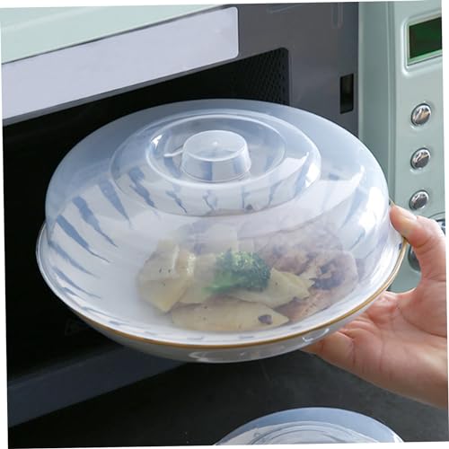 Microwave Splatter Cover, 9'' Round Microwave Cover Microwave Food Cover with Steam Vents BPA-Free Microwave Splatter Guard Lid with Easy Grip Handle,Microwave Cover for Food