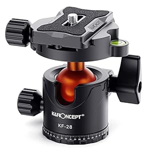 K&F Concept Kugelkopf Stativkopf mit Schnellwechselplatte