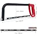PLOWFAR 300mm High-Tension Hacksaw Frame with 24 TPI Bi-Metal Blade, Suitable for Metal, Wood, PVC, Carpentry