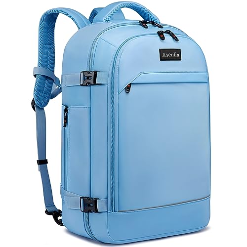 40L Travel Backpack For Women Men Flight Approved Carry-On Laptop Blue - image 1