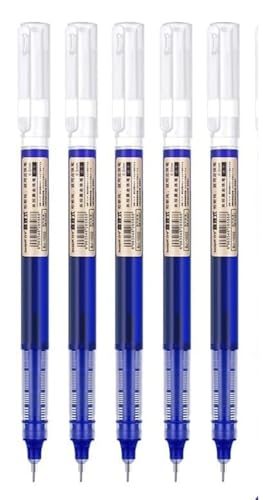 Image of Faded 6pcs 0.5mm Needle Tip Liquid Ink Rollerball Pens | Quick-Drying Smooth Writing Pens for School, Office, Journaling & Everyday Use (blue)