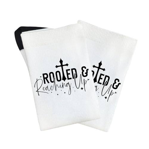 rooted & reaching up sock for son