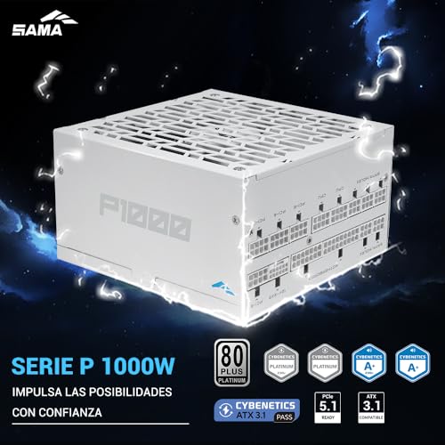 P1000 Alimentatore Completamente Modulare – 1000W 80 Plus Platinum, Compatibile con ATX 3.1 e PCIe 5.1 | Connettore 12V-2x6 per NVIDIA RTX 50/40, Ventola FDB Silenziosa – BIANCO - Alimentatore - Immagine 4