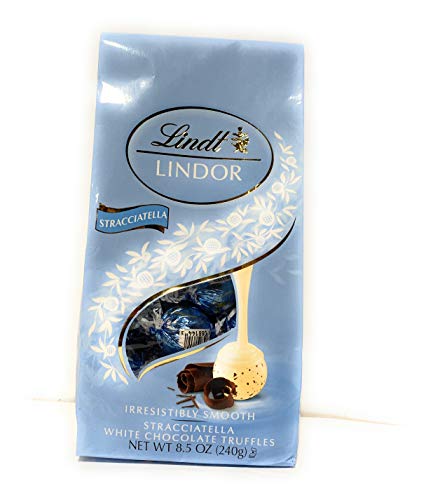 All New Lindt Lindor White Chocolate Truffles 8.5 oz (one bag)