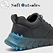 GUCTQY Mens Non Slip Work Shoes Waterproof Leather Restaurant Food Service Nursing Shoes Lightweight Fashion Casual Walking Slip Resistant Kitchen Chef Shoes Gray Size 11