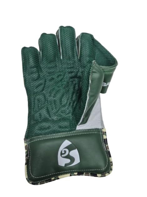 Image of SG Savage Mens-Green- Wicket Keeping Gloves-Mens (17+)