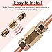 3/16 Brake Line Pressure Fittings, 12 Pieces 3/8 Inch-24 Threads Brass Brake Line Fitting Assortment for 3/16 Inch Brake Line Tube (4 Unions, 8 Nuts)