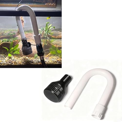 Aquarium Water Filler Diffuser, Suitable for Hoses/PVC/for Python (Black and White Set with PVC Hooks)