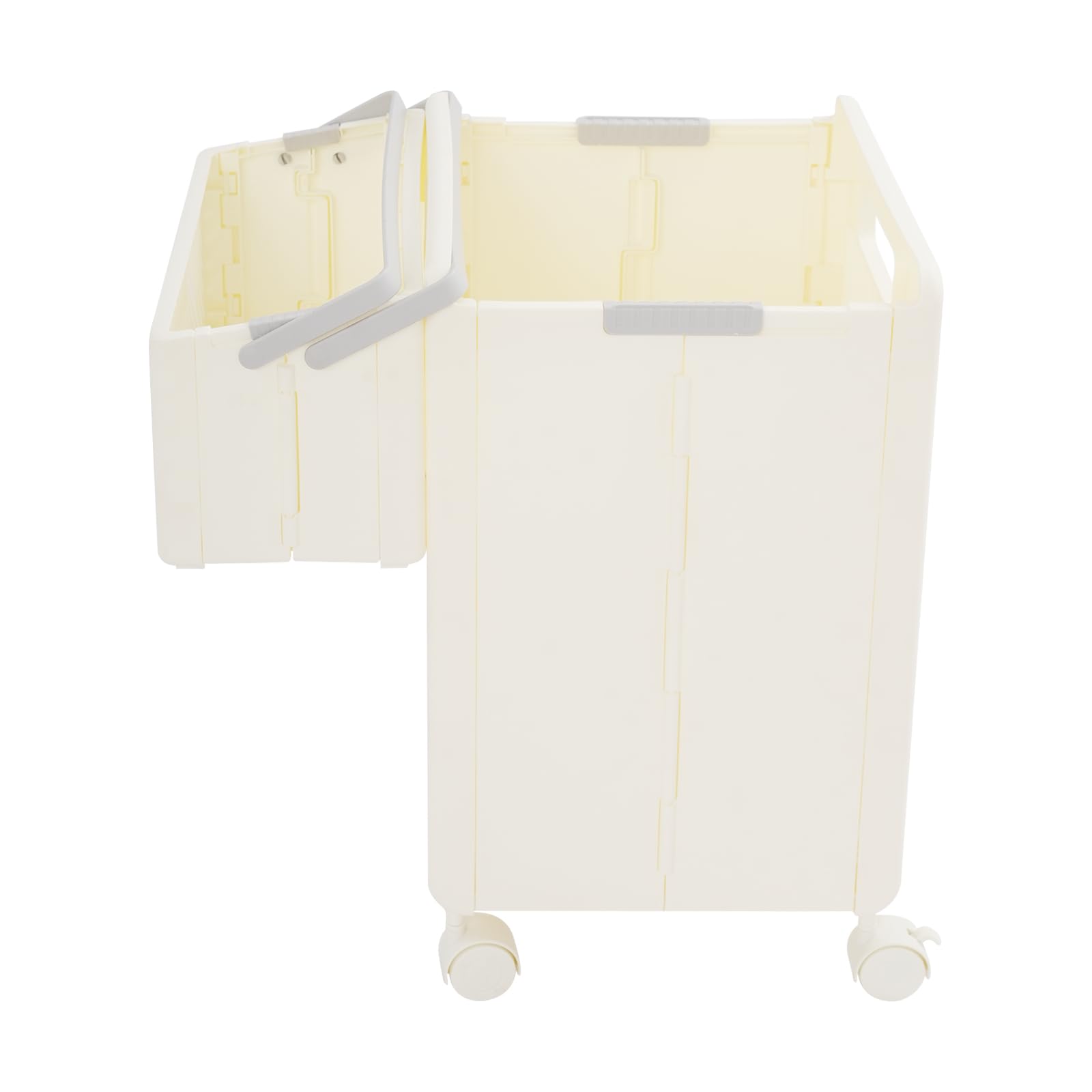 Laundry Hamper with Small Basket Laundry Basket with Wheels Storage Box Plastic Folding Hamper Dirty Clothes Organizer for Bathroom Bedroom Living Room