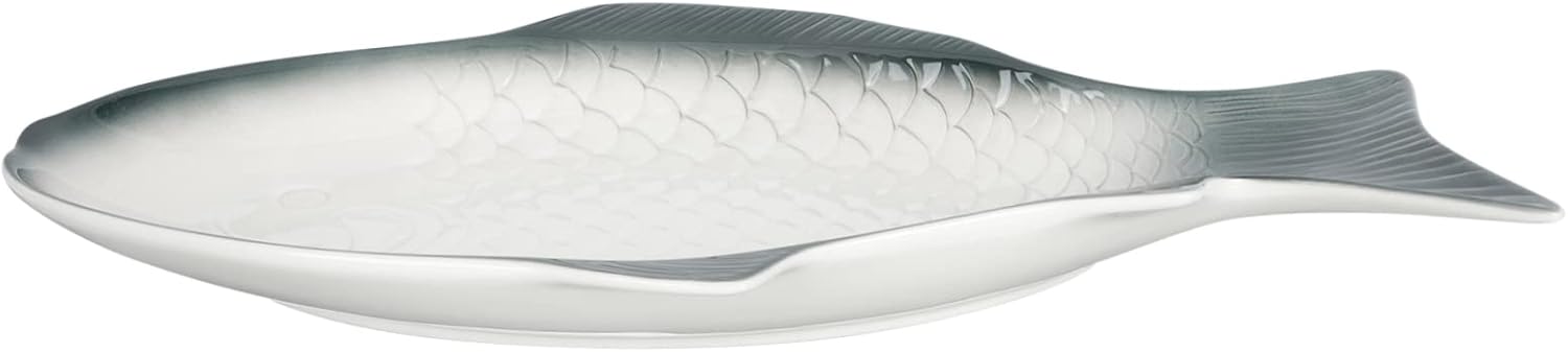 BESTOYARD Fish-shaped Ceramic Serving Plate Decorative Food Tray for Fish Desserts More Compact Lightweight Design for Easy Storage for Restaurants Homes