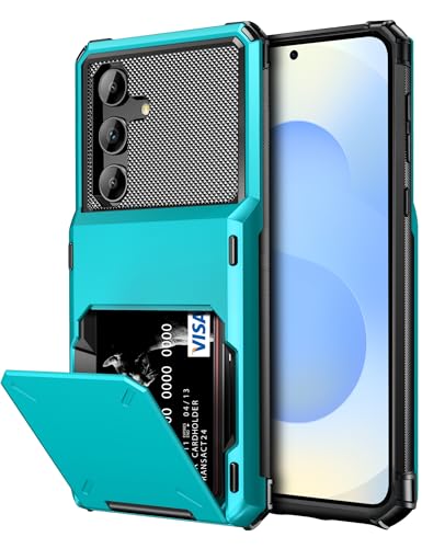 Vofolen for Samsung Galaxy S25 Case Wallet with Card Holder Dual Layer Heavy Duty Shockproof Hidden Flip 4-Card Slots Large Storage Protective Galaxy S25 Wallet Case for Women Men, 6.2' Blue