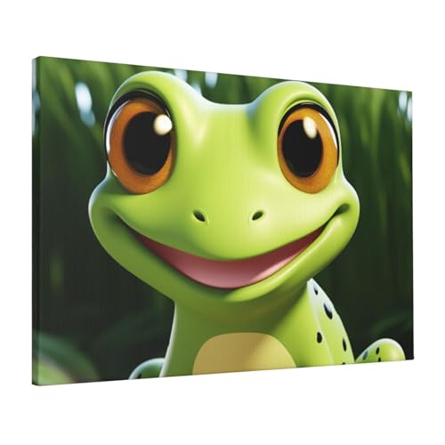 Toile grenouille mignonne poster mural HD suspension salon et bureau 40x61