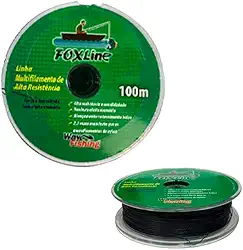 Linha de Pesca Multifilamento Way Fishing Fox Line 0.25mm 4X Cinza 36 Lb 100m