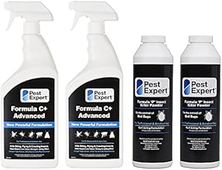 Pest Expert Formula 'C' Bed Bug Killer Spray 2 x 1ltr and Formula 'P' Bed Bug Killer Powder XL pack size 2 x 300g (HSE approved and tested - professional strength product)