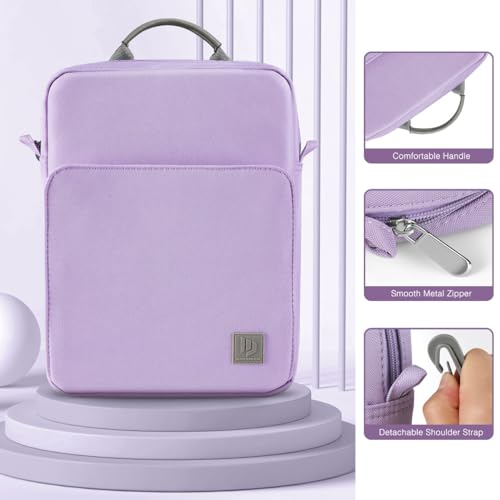 Image of Dadanism 13 Inch Tablet Sleeve Bag with Shoulder Strap & Handle for New iPad Air 13 inch M4 /M3 2026 /2025, iPad Pro 13 inch M5 /M4 2025 /2024, iPad Pro 12.9 inch, Galaxy Tab S10+ /S9 FE+ /S9+ 12.4 inch, Grey Purple