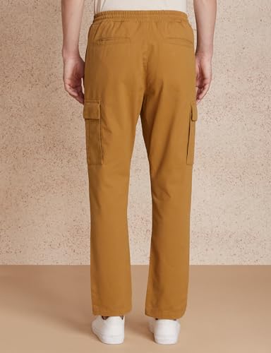 Image of Amazon Brand - Symbol Men's Regular Fit Cargo Trouser (Elasticated Waistband | 100% Cotton | Pants)