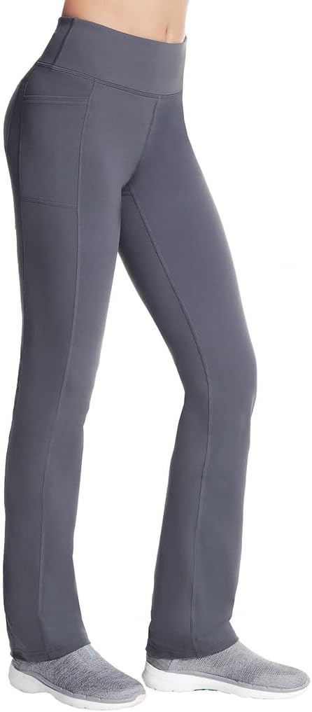 Skechers Women's Go Walk High Waisted Pant Joy – 4-Way Stretch, Moisture-Wicking, Layered Waistband