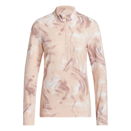 adidas Women's Ultimate365 Printed Quarter-Zip Mock Long Sleeve Shirt4