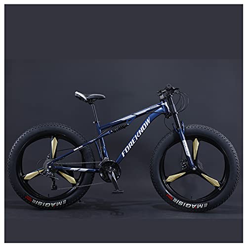 MEVZHH Bicicletas de Montaña, Bicicleta de Montaña de Cola Dura de Neumáticos Grasos de 26 Pulgadas, Doble Mdepensión Y Horquillansión Bicicleta de Montaña de Todo Terreno para Hombres Y Mujeres/7 Vel