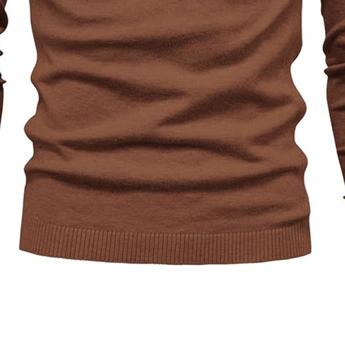 2 Pack Men's Mock Turtleneck Pullover Sweater Long Sleeve Knitted Thermal Sweaters Slim Fit Casual Knit Tops3