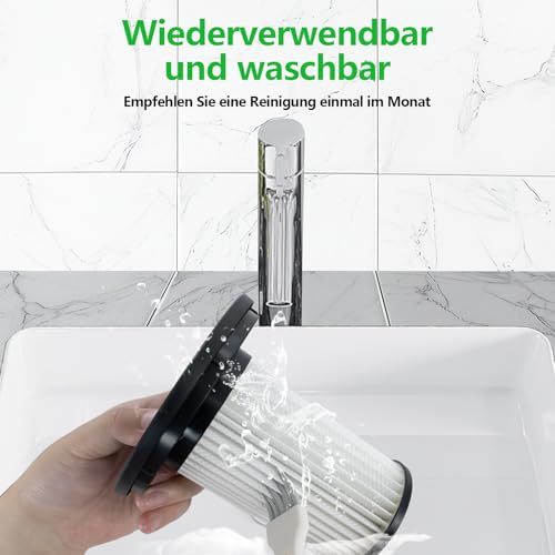 DOCXCDO 2 Stück Filter für Bosch Staubsauger Unlimited Gen2 Serie 8 mit 1 Reinigungsbürste,Hepa Filter für BSS825CARP Ersatzteile 12023349,12036642(Ohne Filterhalter und nicht für Serie 6 und 7)