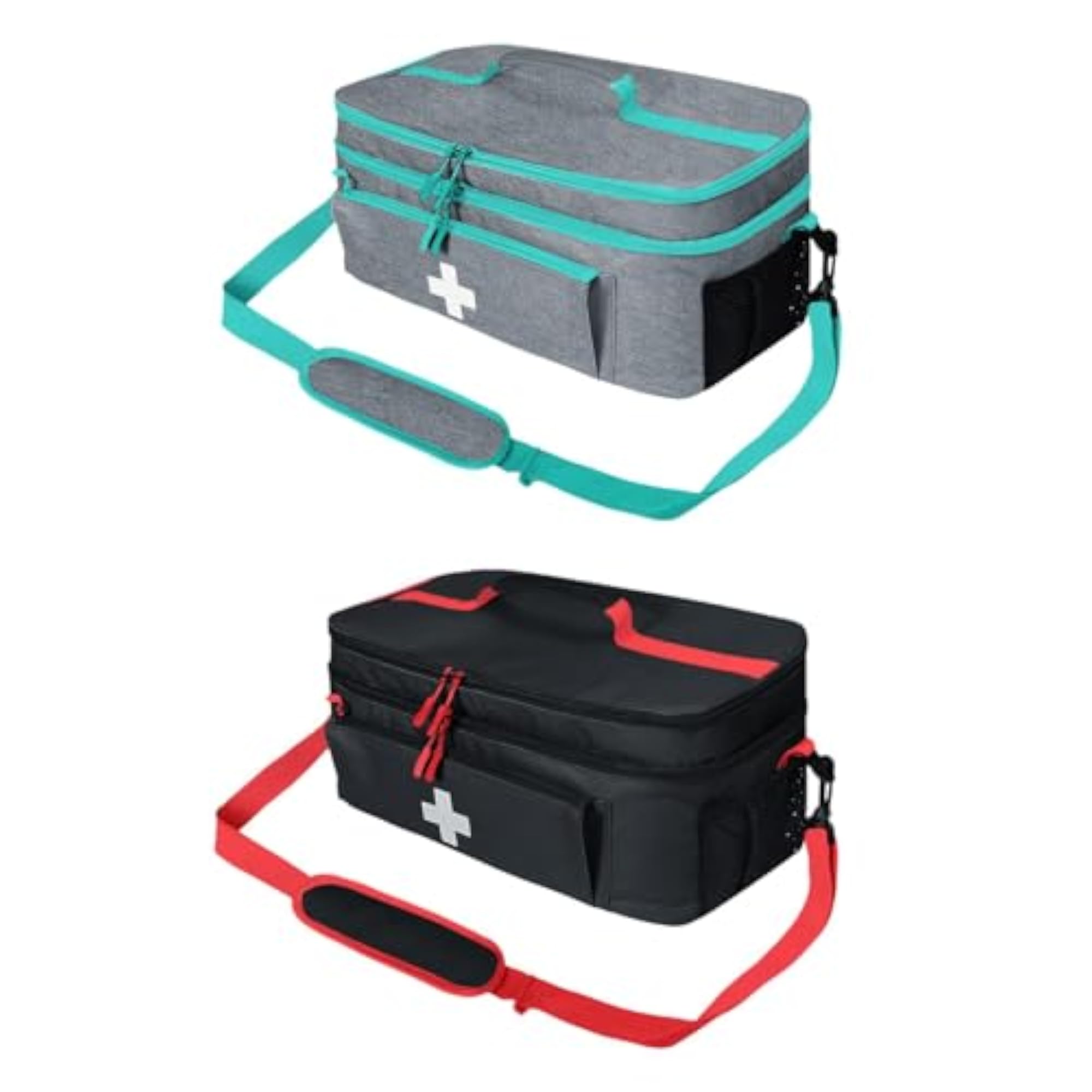 Double Layer First Aid Bag for Medication Organizer