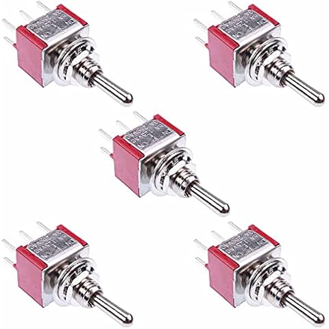 On-Off-On Miniature Toggle Switch Pack of 5 Cover