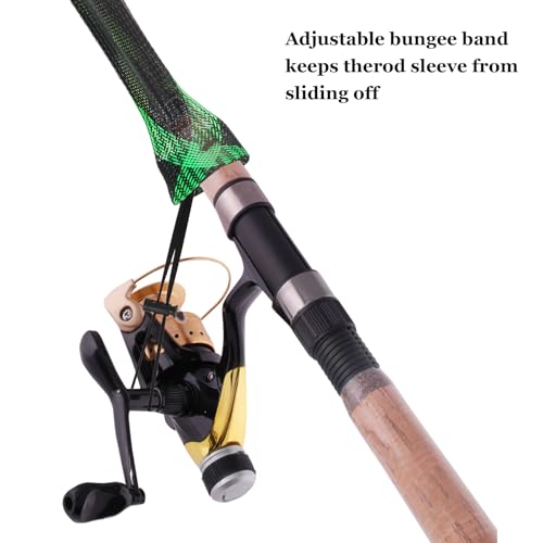 image for LERQDER 10PCS Rod Sleeves Fishing Rod Sleeves Socks for Fishing Poles 