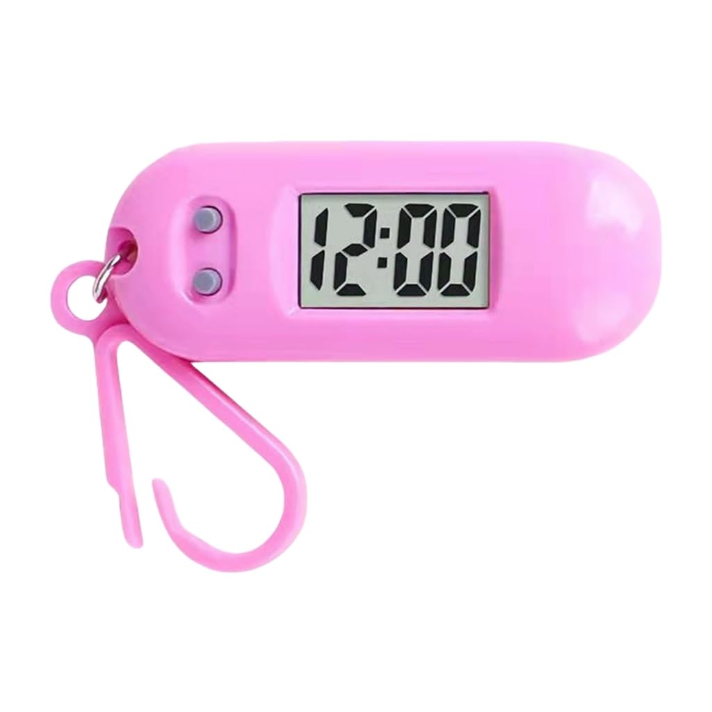 LED Digital Keychain Pocket Watch Miniature Clock Convenient Backpack for Students Kids Outdoor Activity Timer