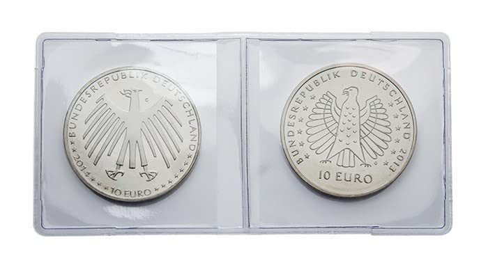 Fundas dobles para monedas LINDNER de hasta 45 mm en paquete de 100 unidades para coleccionistas 2