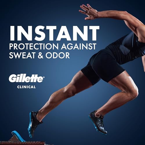 Gillette Clinical Antiperspirant and Deodorant for Men, 100HR Sweat & Odor Protection, Long Lasting Freshness, Anti-White Mark Technology, Clear Gel, Cool Wave Scent, 1.6 oz (Pack of 3) - image 4