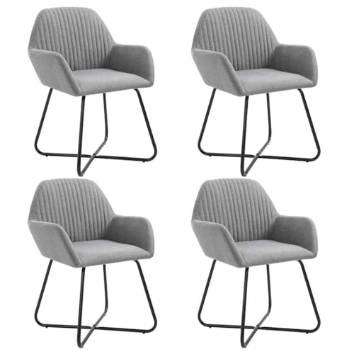 Fangmaliuyun Modern Light Grey Dining Chair Set of 4, 24"x24"x33"