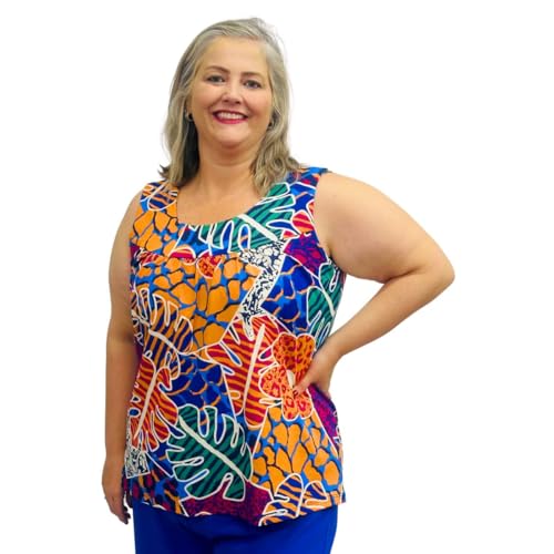 Blusa Feminina Plus Size Bata Regata Senhora Estampada