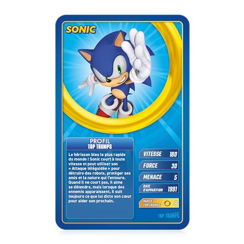 Winning Moves Top Trumps Sonic Jeux de cartes Jeu de Société Jeu de batailles Jeu de voyage De 2 à 6 joueurs A partir de Version Française - vue 5