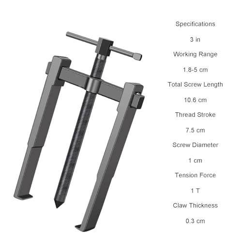 Kit de extractor de rodamientos de dos garras de acero de alto carbono, herramienta de extracción de rodamientos de rueda y engranajes de 6 pulgadas, extractor de rodamientos pequeños para rodamientos