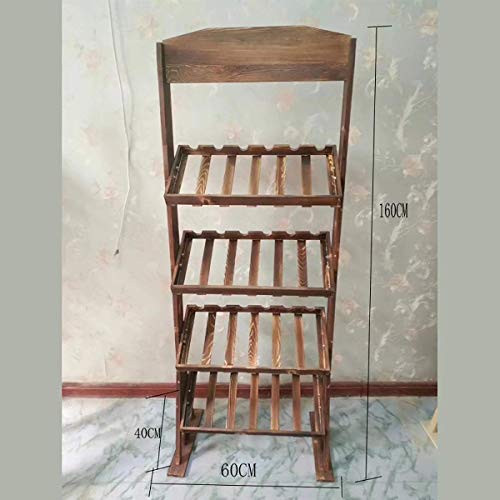 Weinregal Weinregale Massivholz Wein Display Rack Display Rack Lagerregal Flaschenhalter Perfekt für Bar Arbeitsplatte mit stilvollem Design in