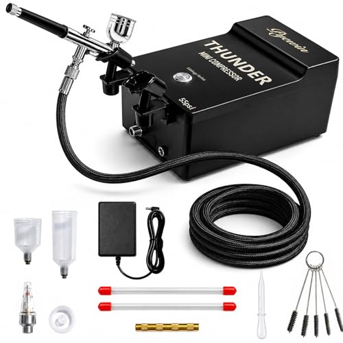 Airbrush Kit with Air Compressor, 55 PSI, 0.3mm Single-Actio