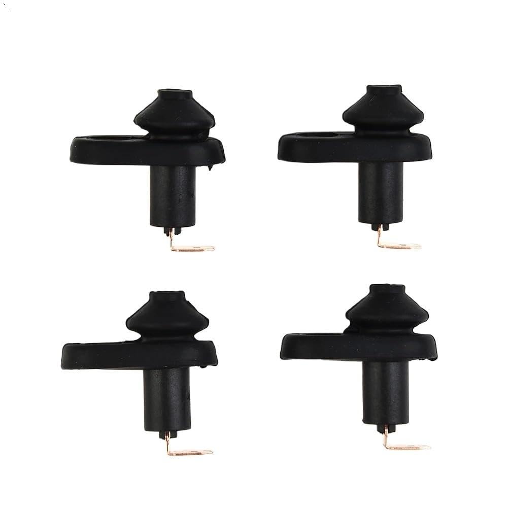 4Pcs Universal Black Car Interior Door Light Lamp Switch Vehicle Button Door Switch Light
