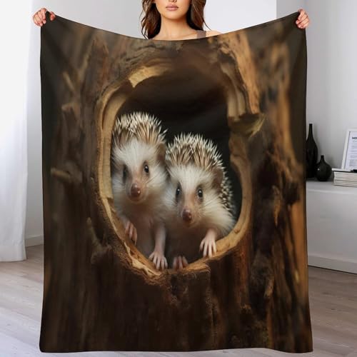 Couverture hérisson douce finit les plaids rêches lavable et chaude - 2