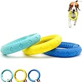Jatmira 3Pcs Tough Durable Ring Toy for Dogs Tug Ring Strong Rubber Dog Fetch Toy for Small Medium Breeds Pack of 3