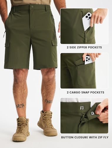 Image of Libin Men's Hiking Cargo Shorts with Pockets Work Shorts