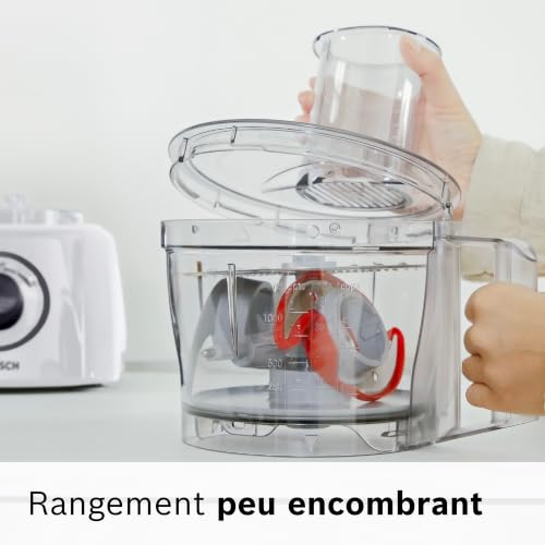 Bosch Robot multifonction, MultiTalent 3, MCM3230W, 800 W, +30 fonctions, SmartStorage, accessoire blender, blanc