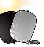 2er Set Sonnenschutz mit Saughaken zur Universalen Montage an Auto jeglicher Marke, ob PKW, LKW oder Camping -Bestens für Kinder & Baby mit Kindersitz oder Erwachsene bei Langer Fahrt auf der Rücksitzbank