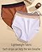 FINETOO Cotton Underwear for Women High Waisted Full Coverage Briefs Soft Breathable Moisture Wicking Ladies Panties 6 Pack