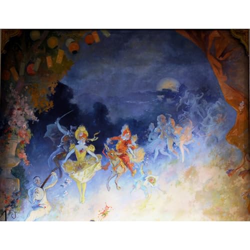 Toile Musée Grevin Cheret pour raviver un mur blanc de salon vide