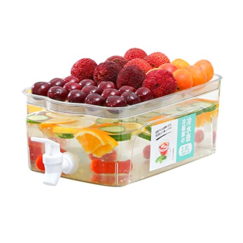 Frigorífico Chaleira Fria com Torneira - Distribuidor de bebidas geladas 3,8L na geladeira com torne