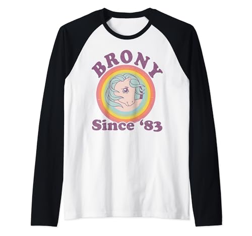 T-shirt raglan My Little Pony Brony retro vintage pour adulte style baseball