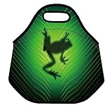 Adults Women Men Thermal Neoprene Waterproof Insulated Lunch Portable Carry Tote Picnic Storage Bag Lunch box Food Bag For Work Office (Cute Frog)