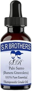 S.R Brother Palo Santo (Bursera Graveolens) Pure & Natural Therapeautic Grade Essential Oil with Dropper 100ml