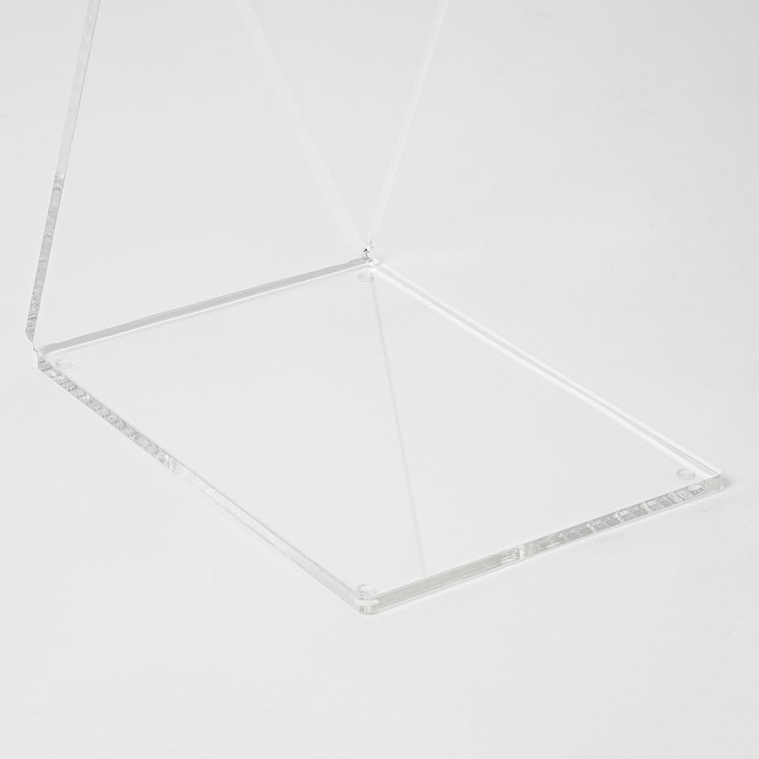 Danieli - Espositore a Leggio da Pavimento in Acrilico Trasparente -Base a Z - Tasca Porta Comunicazioni o Porta Menu A4 (Slim)